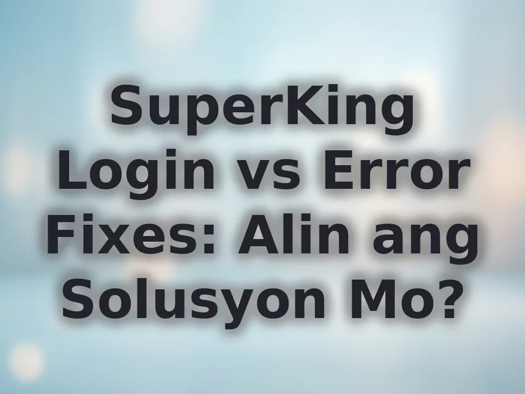 Gabay sa pag-aayos ng technical errors
